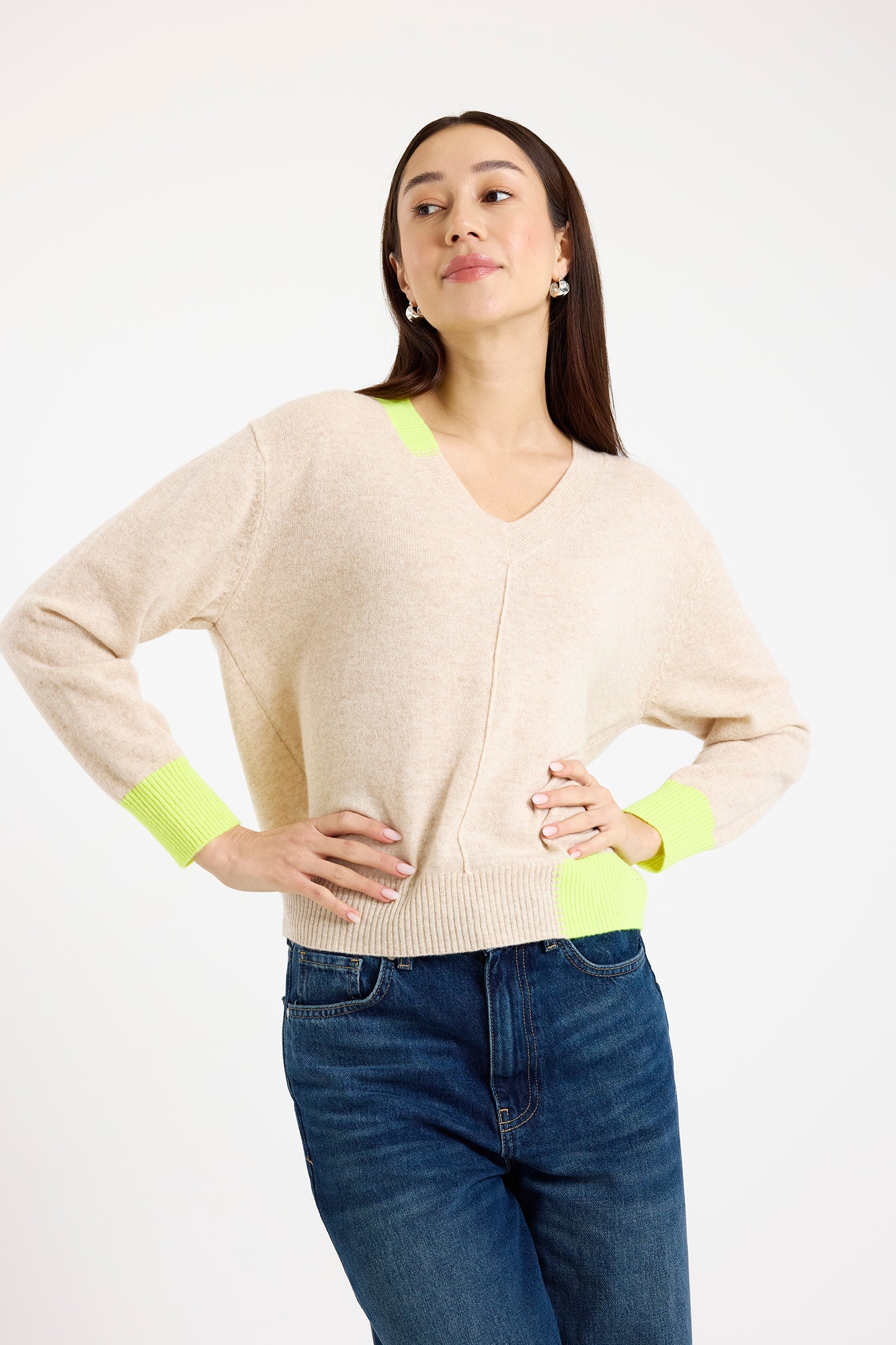 Brodie Cashmere Colour Pop Maria V Top