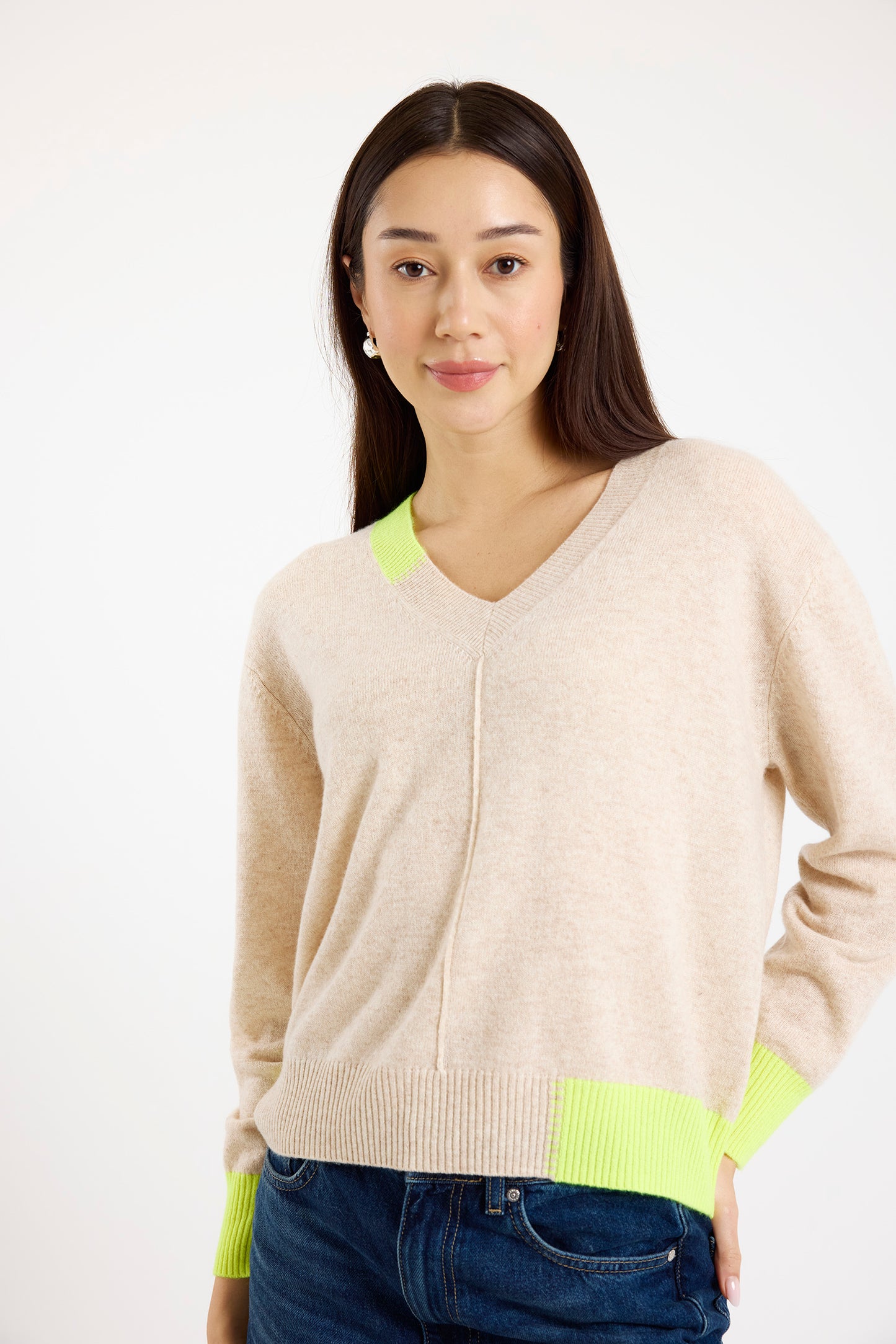 Brodie Cashmere Colour Pop Maria V Top