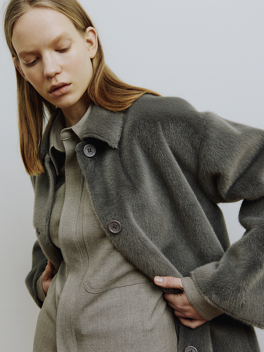 Mollioli Lungo Coat Dark Grey