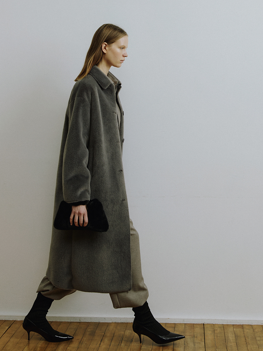 Mollioli Lungo Coat Dark Grey