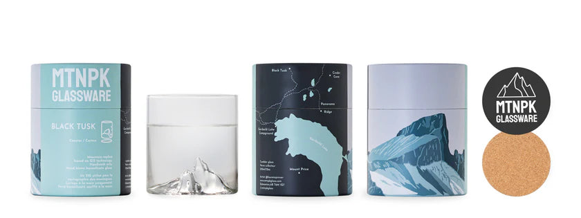 MTNPK Glassware - Black Tusks Tumbler