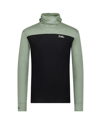 Mons Royale Mens Yotei Merino Powder Hood Long Sleeve Willow