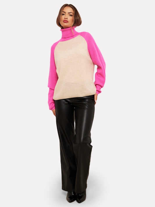 Brodie Cashmere Susie Colourblock Top