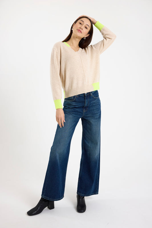 Brodie Cashmere Colour Pop Maria V Top