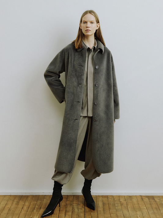 Mollioli Lungo Coat Dark Grey