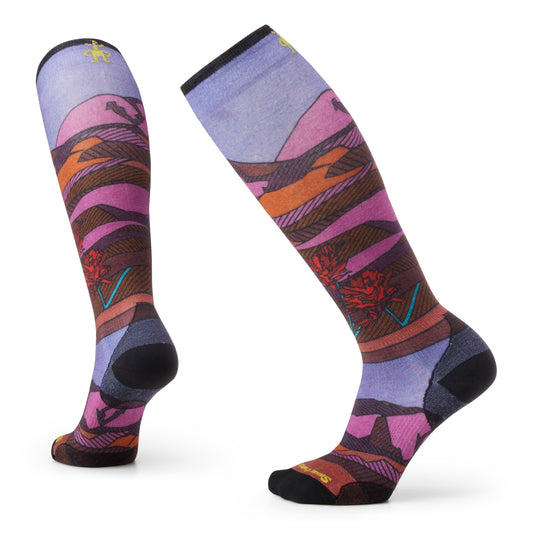 Smartwool Women's Ski Zero Cushion Floral Field Print OTC Socks