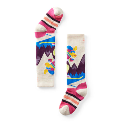 Smartwool Kids' Wintersport Full Cushion Mountain Moose Pattern OTC Socks