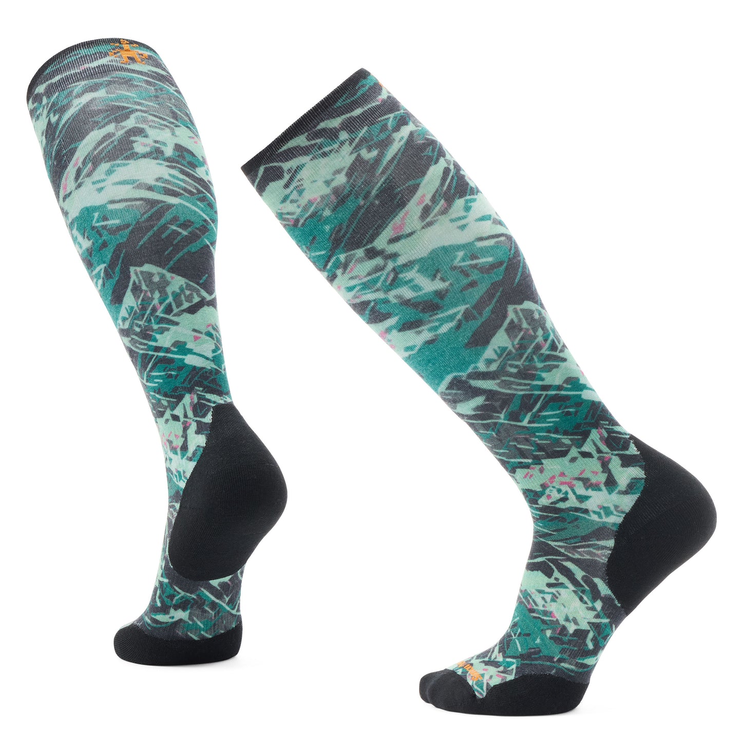 Smartwool Ski Targeted Cushion Green Slopes Print OTC  Socks