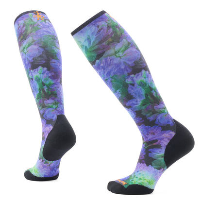 Smartwool Women's Ski Targeted Cushion Electric Lotus Print OTC Socks