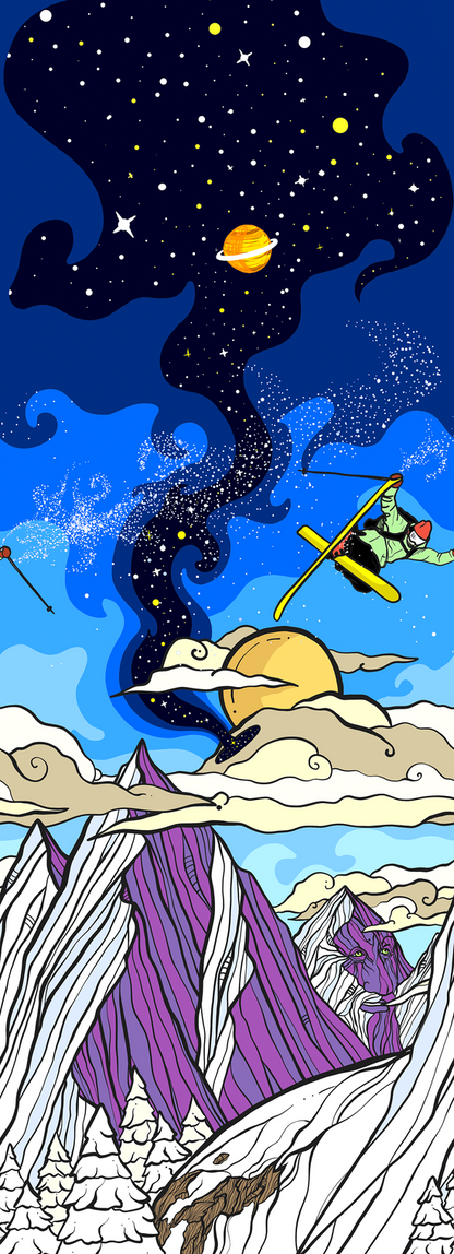 Smartwool Women's Ski Zero Cushion Galactic Ski Print OTC Socks_ 2025