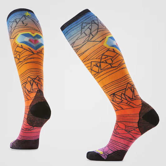 Smartwool Ski Zero Cushion Geo Peaks Print OTC Socks 2025