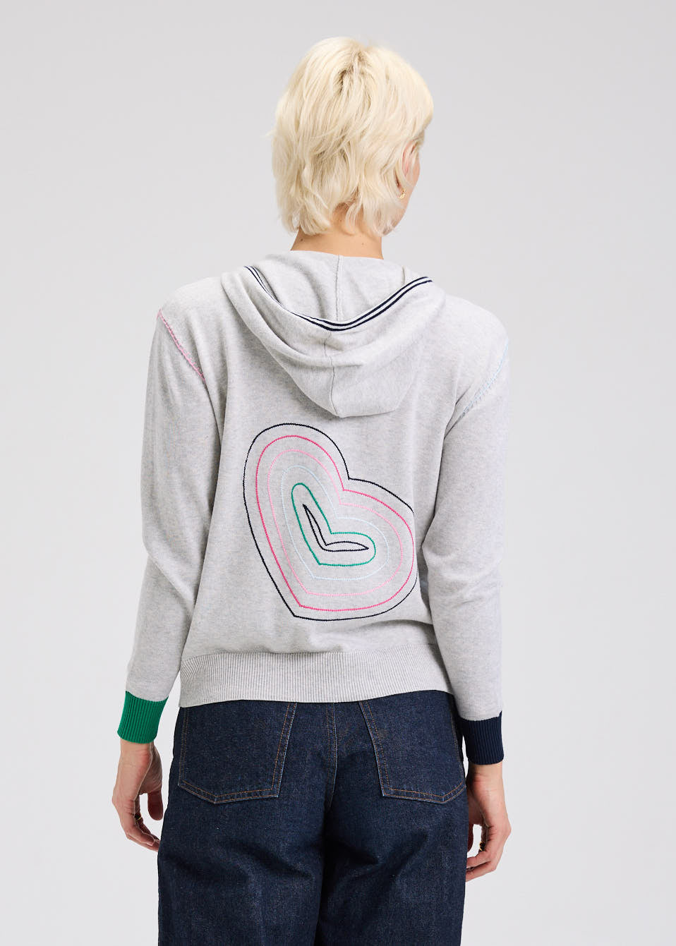 Zaket & Plover Heart Embroidery Hoodie