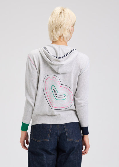 Zaket & Plover Heart Embroidery Hoodie