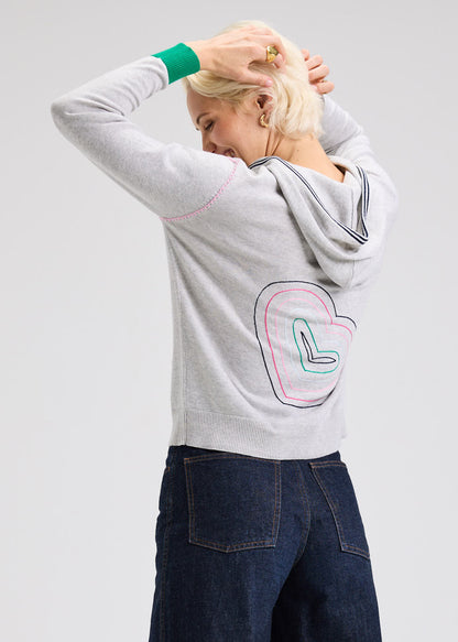 Zaket & Plover Heart Embroidery Hoodie