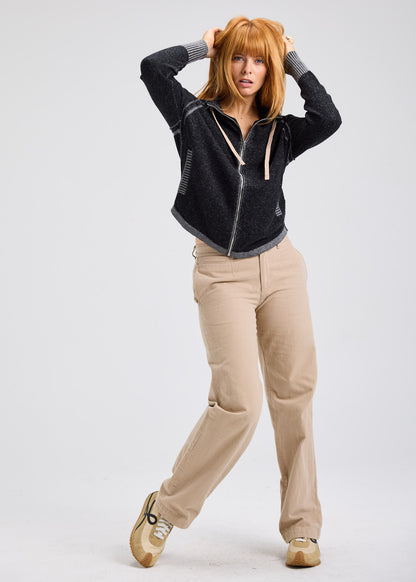 Zaket & Plover Two-Tone Zipup