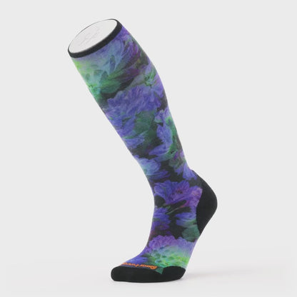 Smartwool Women's Ski Targeted Cushion Electric Lotus Print OTC Socks